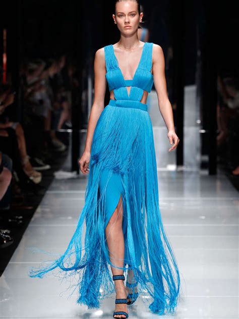 blue dress versace|Versace pleated dress.